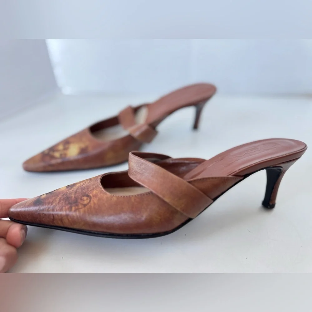 icon wearable art La Scapigliata pointy kitten heel pumps italian shoes 6 y2k - Picture 6 of 10